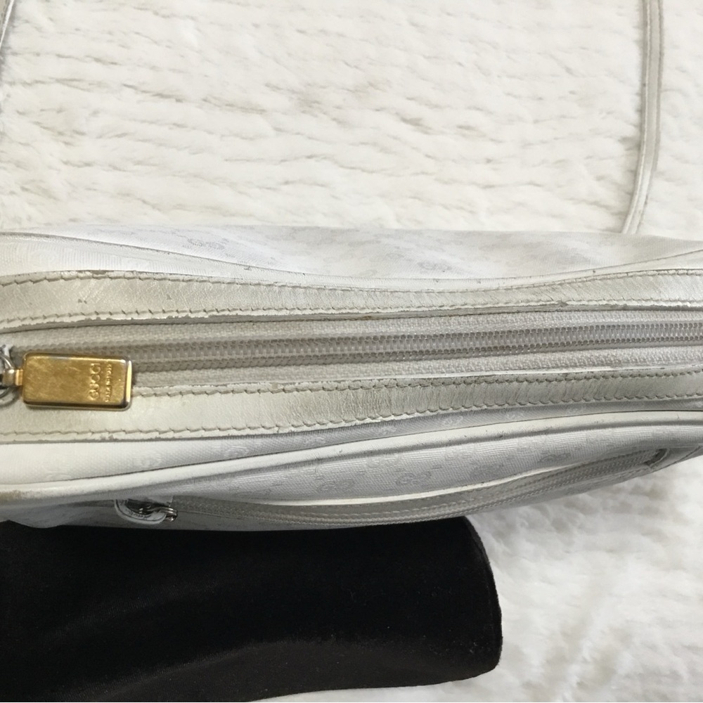 GUCCI Shoulder Bag Leather White Authentic AS IS - Picture 13 of 16